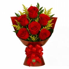 Buquê 6 Rosas Vermelhas