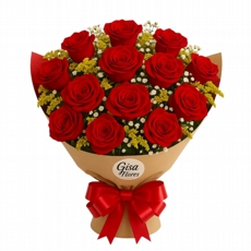 Buquê Especial 12 Rosas Vermelhas na Espanha
