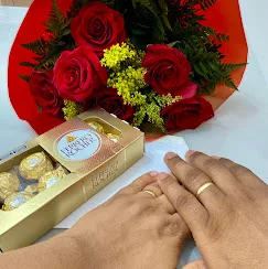 Rosas com Ferrero Rocher